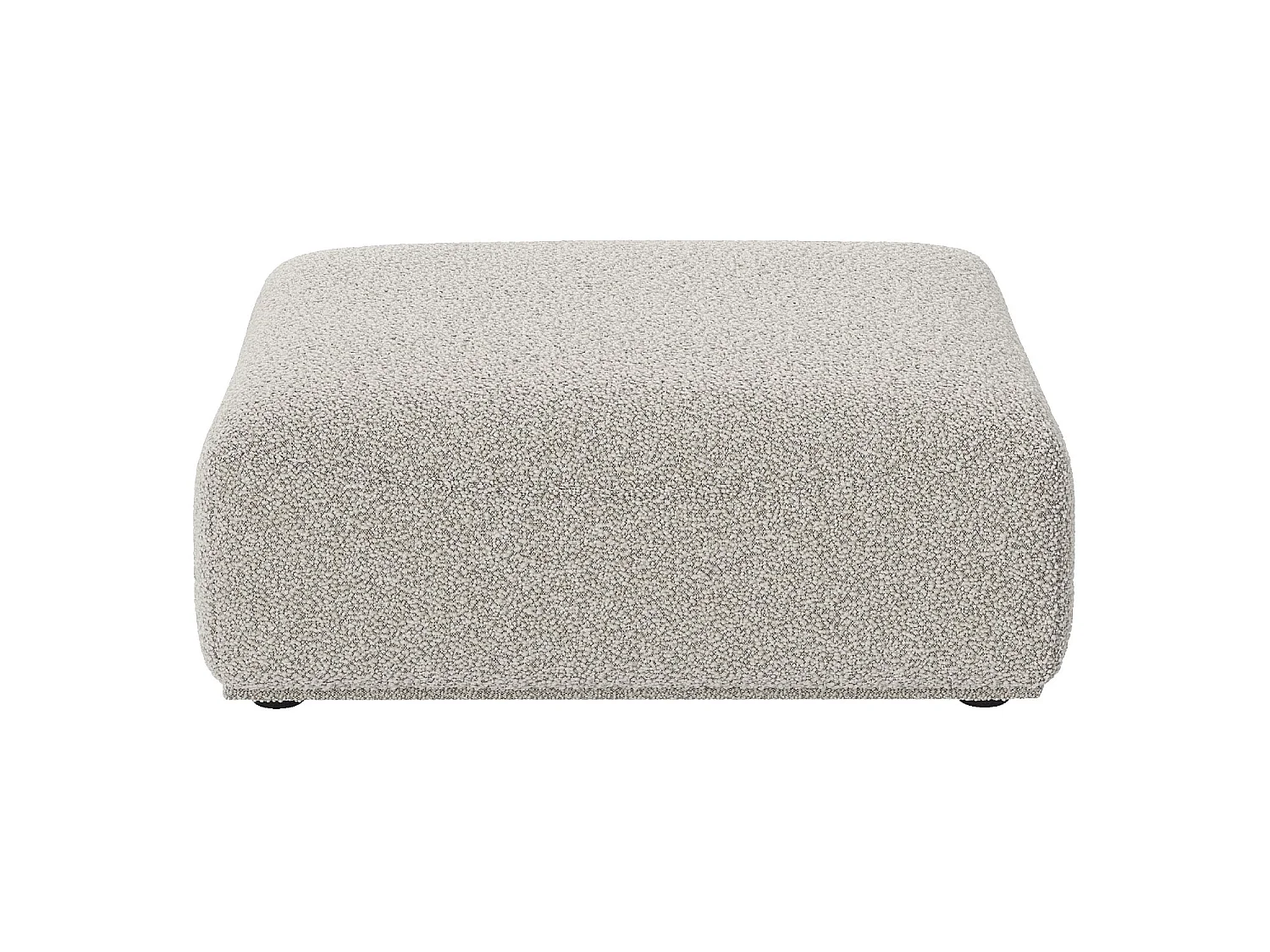 Habitat - Canapé 3 places modulable en tissu bouclette avec dossier avance-recule et repose-pieds - Gris perle - Rudolf