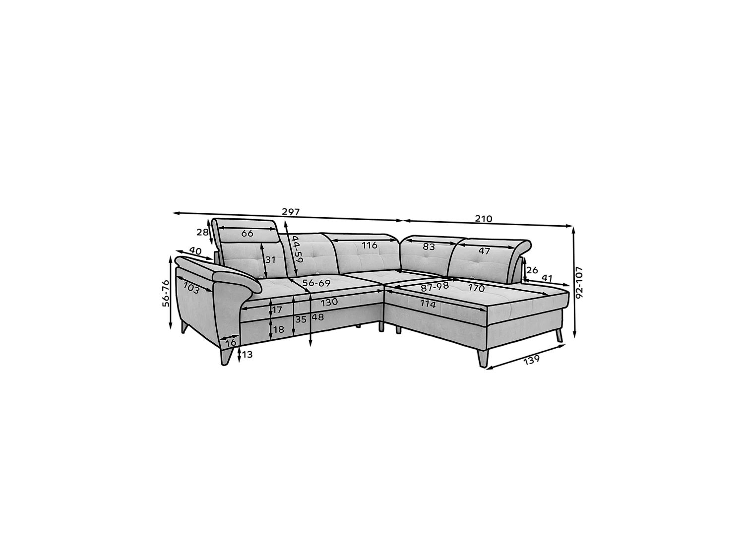 Couchtisch Dana Premium/Holz&Metall/Gold&