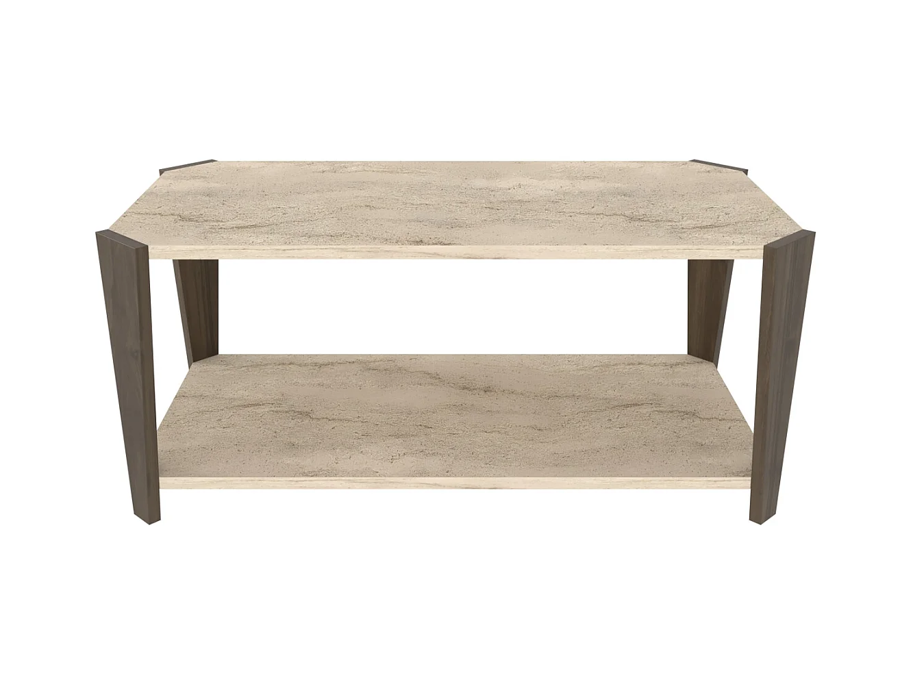 Monaco Table basse moderne et simple 91 cm x 47 cm (Noyer et Traverter)