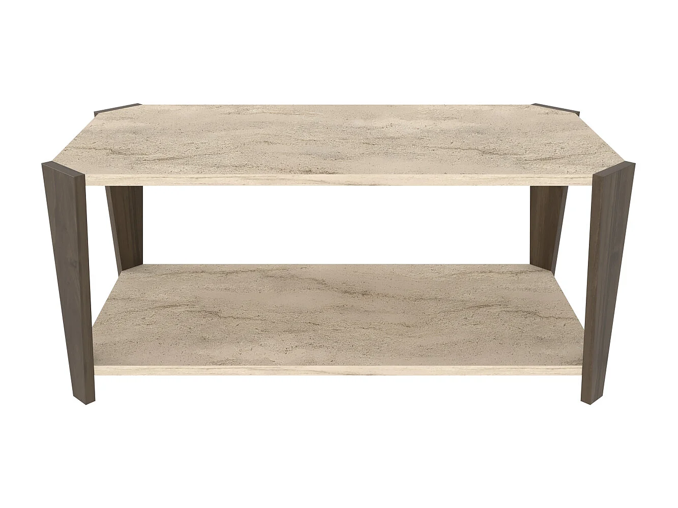 Monaco Table basse moderne et simple 91 cm x 47 cm (Noyer et Traverter)