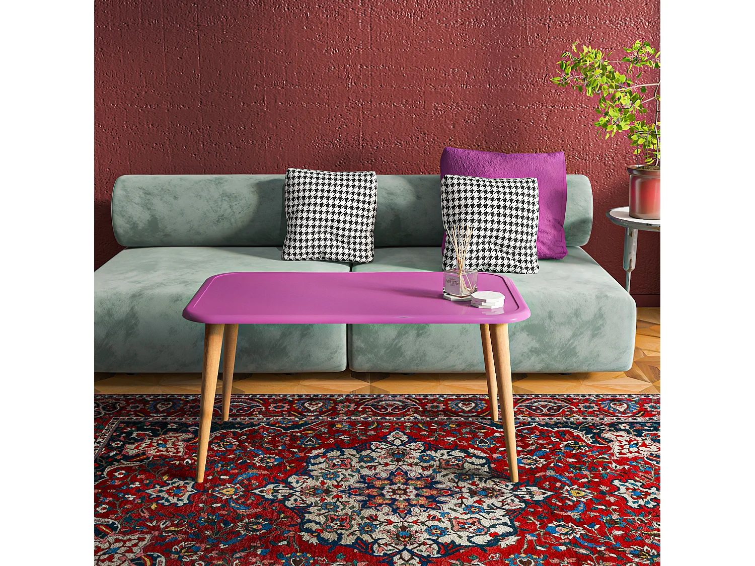 Decorotika Bohemia Coffee Table - W 90 cm x H 46 cm x D 48 cm
