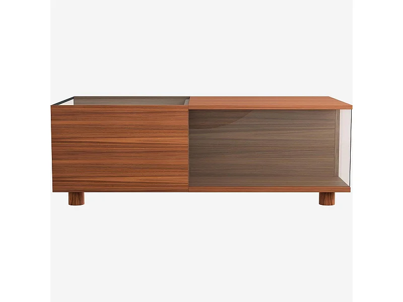 Habitat - Table basse en noyer et verre - Design by Marie Matsuura - Akiro