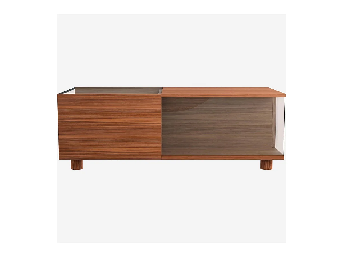 Habitat - Table basse en noyer et verre - Design by Marie Matsuura - Akiro