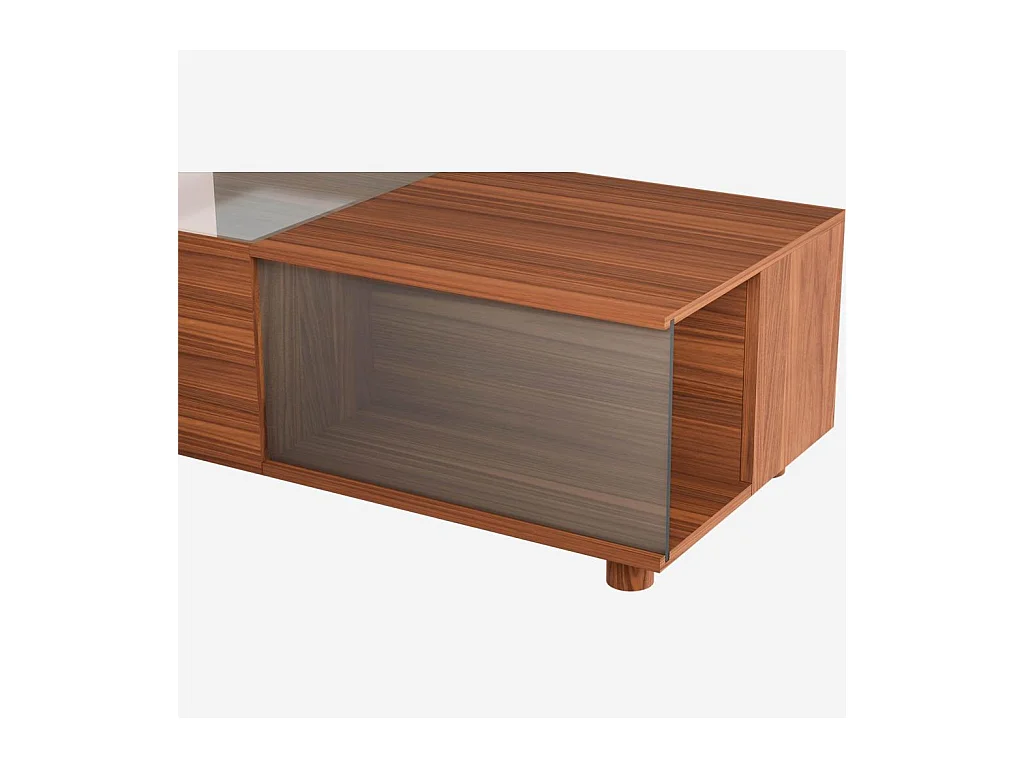 Habitat - Table basse en noyer et verre - Design by Marie Matsuura - Akiro