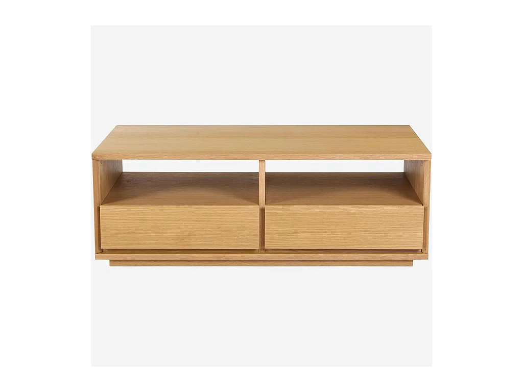 Habitat - Table basse avec rangements en chêne - Naturel - Hazo
