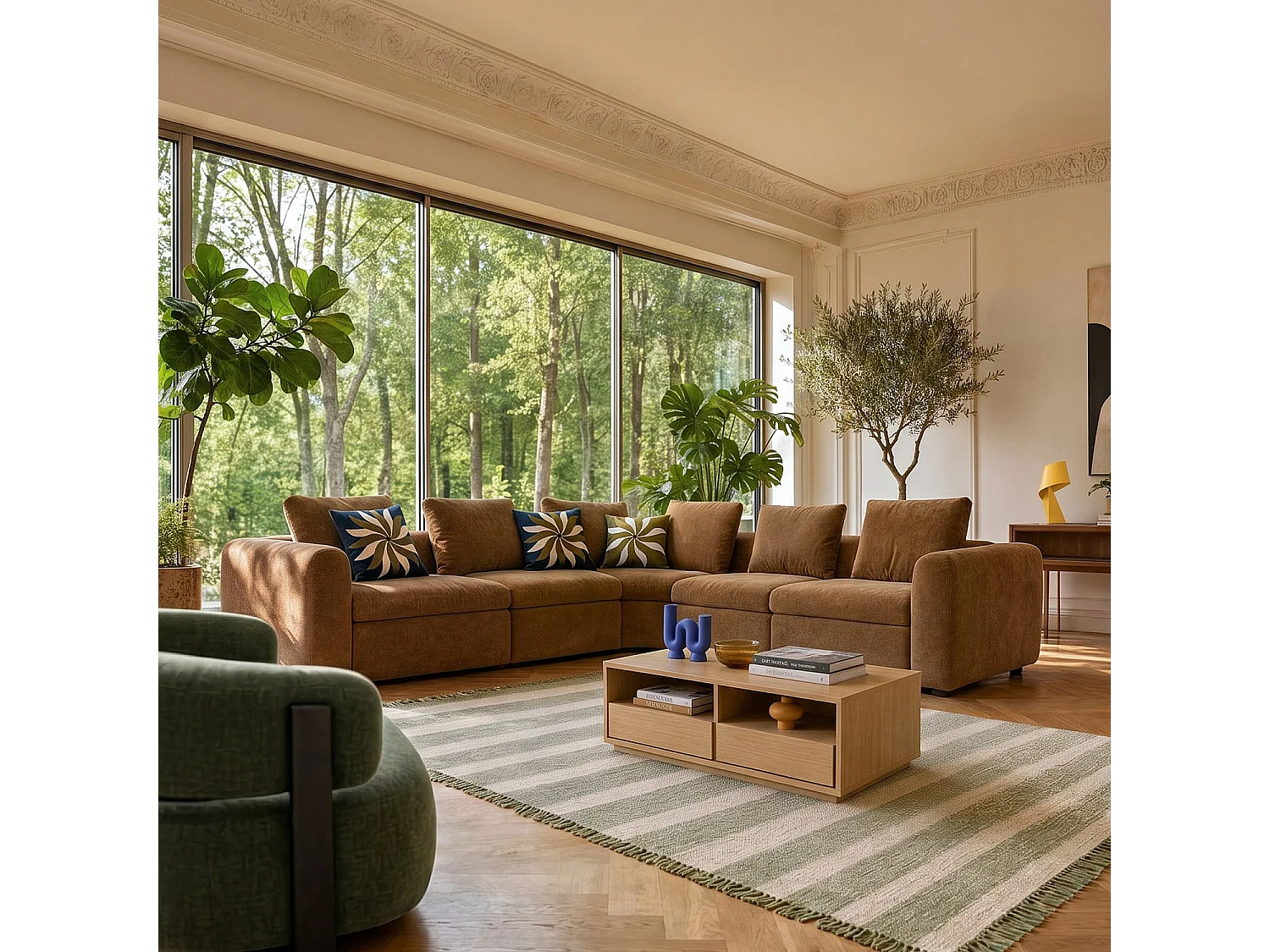 Habitat - Table basse avec rangements en chêne - Naturel - Hazo