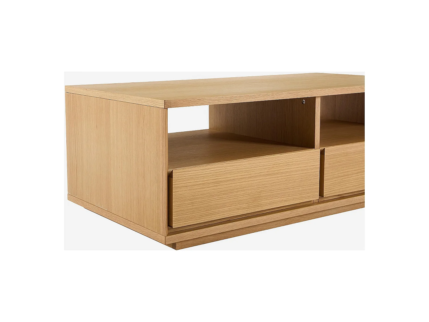 Habitat - Table basse avec rangements en chêne - Naturel - Hazo