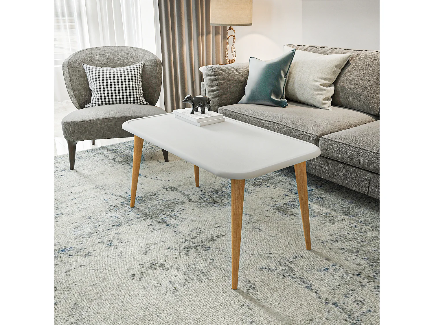 Decorotika Bohemia Coffee Table - W 90 cm x H 46 cm x D 48 cm