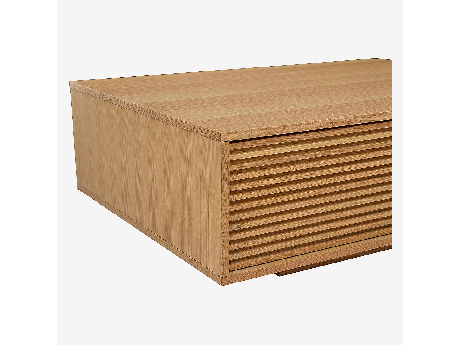 Habitat - Table basse avec rangements en chêne - Naturel - Max