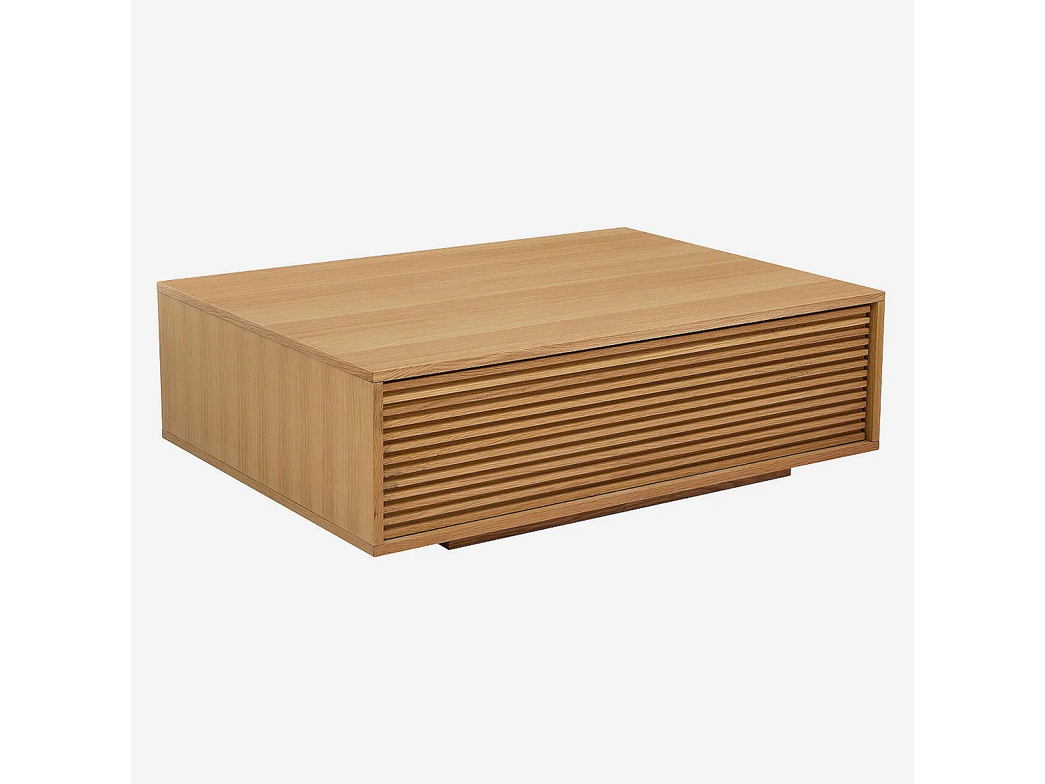 Habitat - Table basse avec rangements en chêne - Naturel - Max