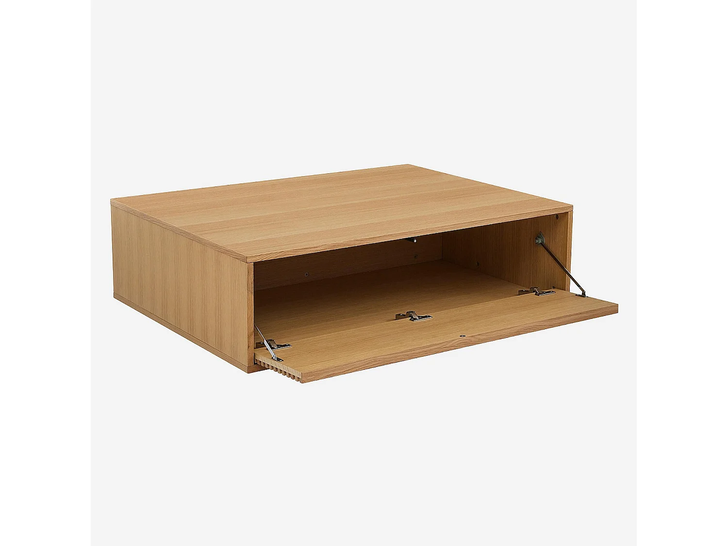 Habitat - Table basse avec rangements en chêne - Naturel - Max