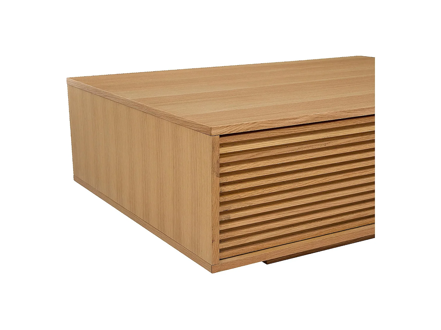 Habitat - Table basse avec rangements en chêne - Naturel - Max
