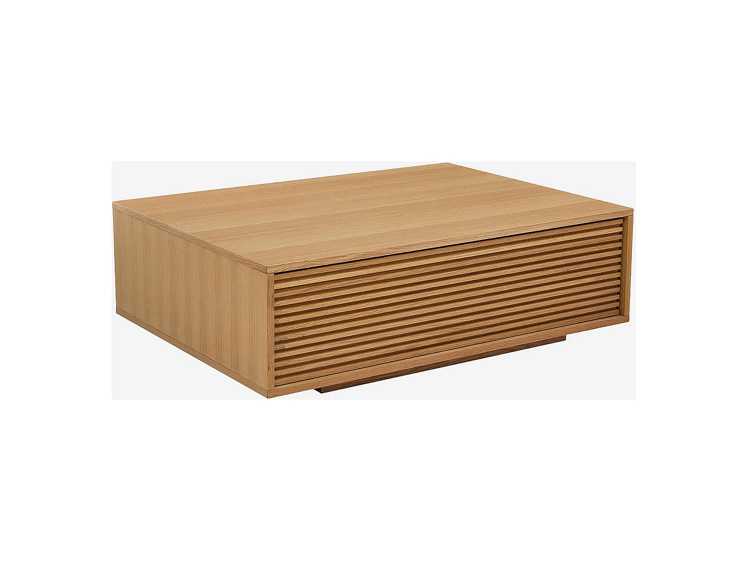 Habitat - Table basse avec rangements en chêne - Naturel - Max