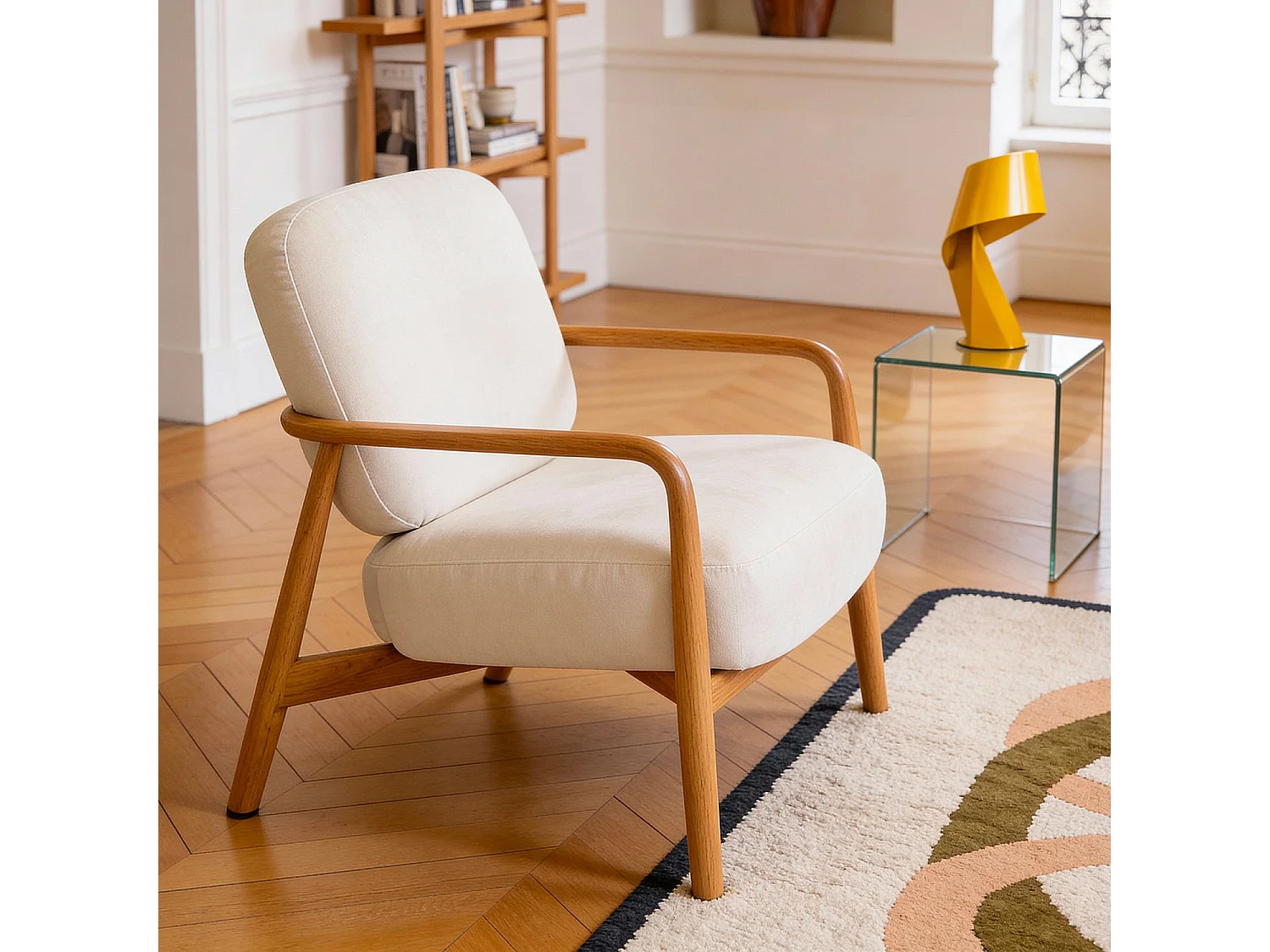 Table d'appoint en verre trempé