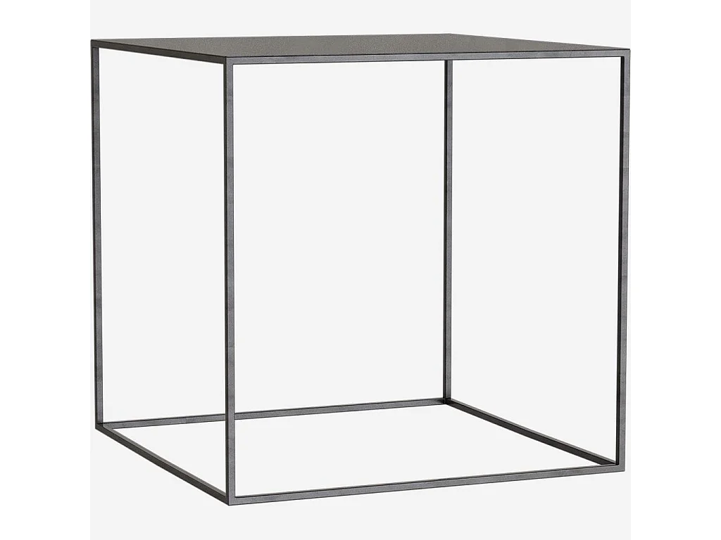 Habitat - Table d’appoint en métal 40 x 40 cm – Noir - Utyl