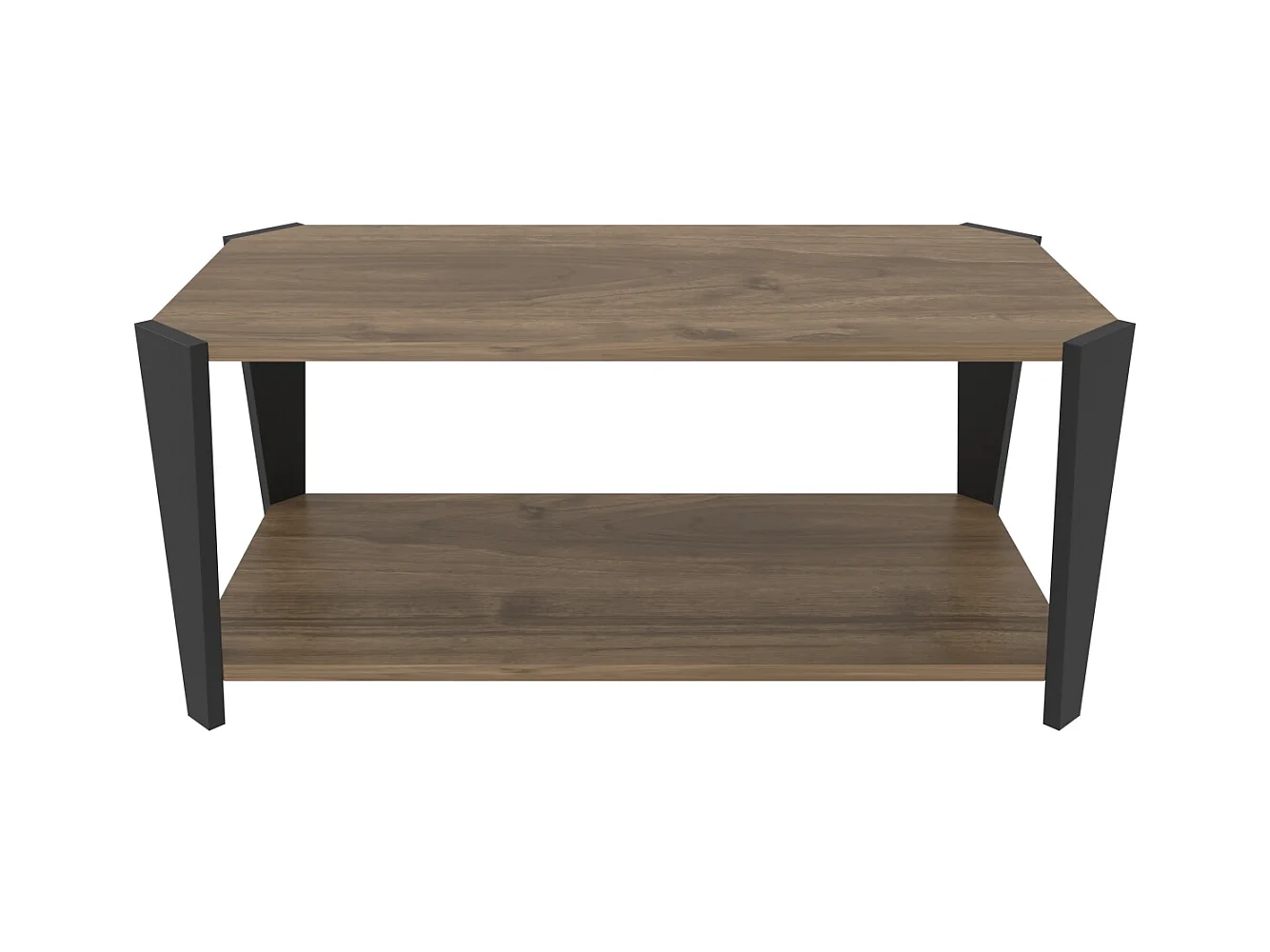 Monaco Table basse moderne et simple 91 cm x 47 cm (Noyer et Noir)