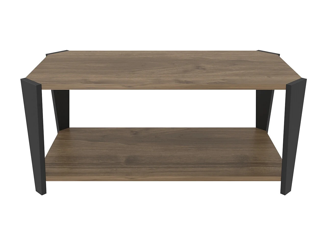 Monaco Table basse moderne et simple 91 cm x 47 cm (Noyer et Noir)