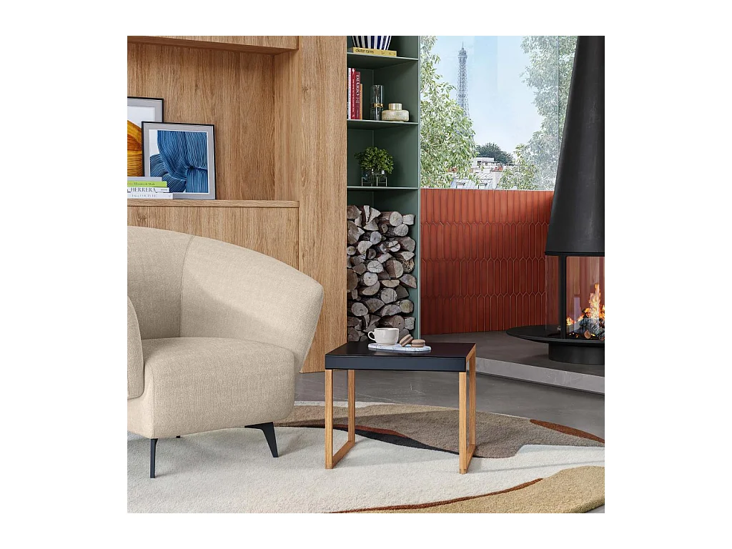 Habitat - Table d'appoint en acier laqué - Noir - Design by Elling Ekornes & Trine Haddal - Kilo