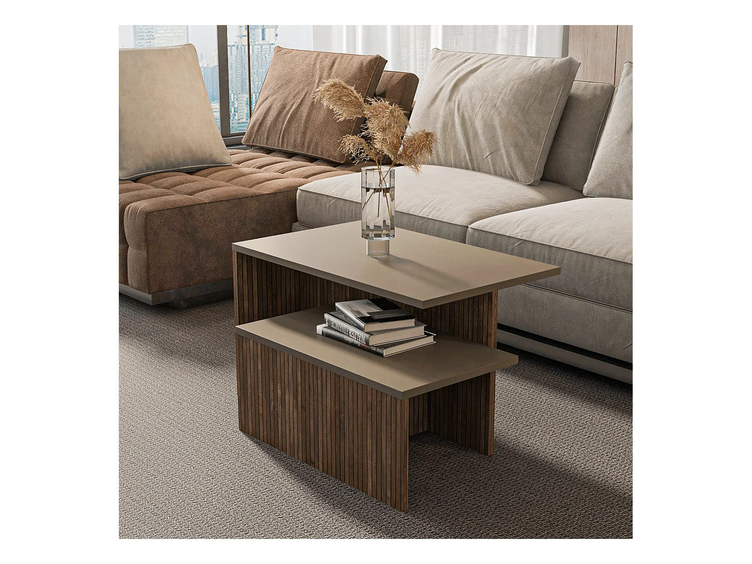 Twins Tables Gigognes Set de 2 Tables Basses  (Alina et Galaxy)