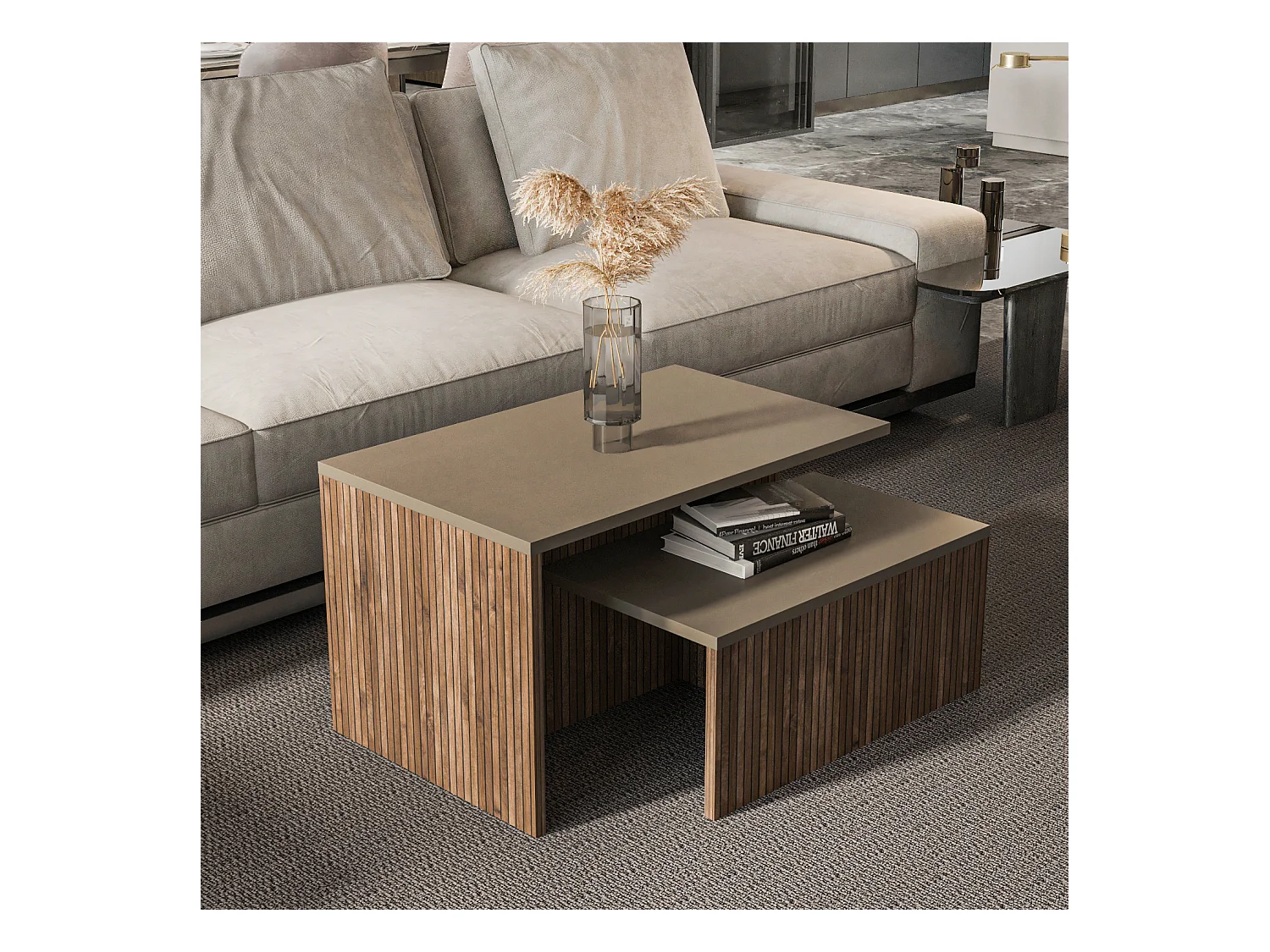 Twins Tables Gigognes Set de 2 Tables Basses  (Alina et Galaxy)