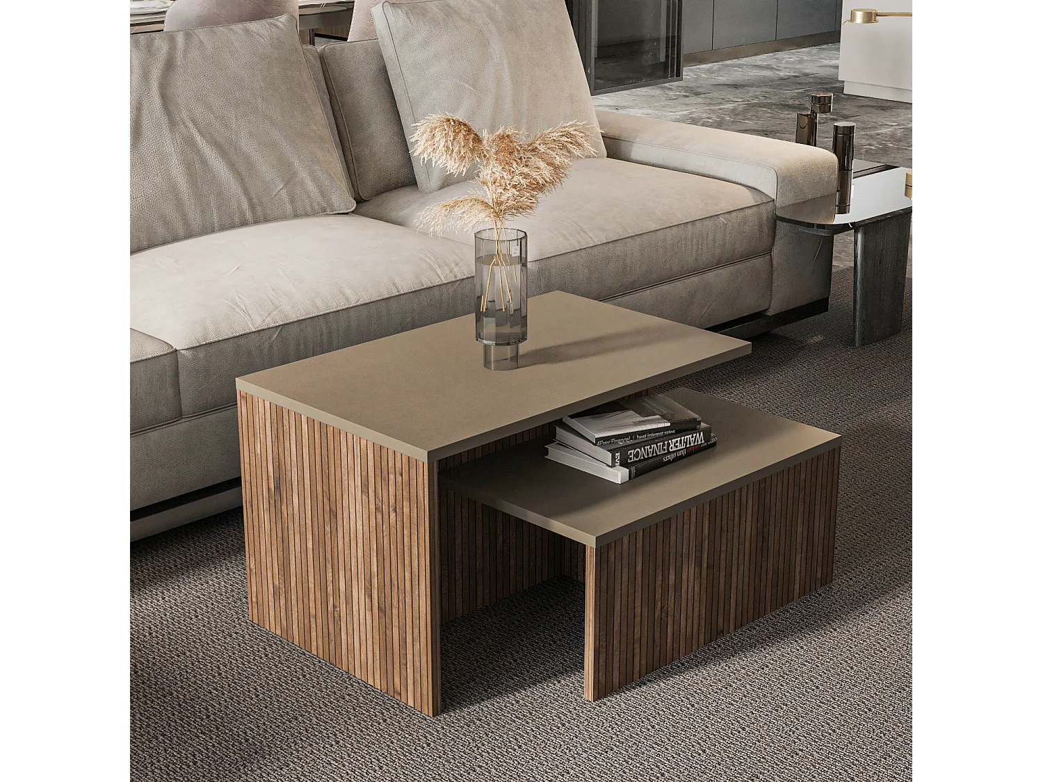 Twins Tables Gigognes Set de 2 Tables Basses  (Alina et Galaxy)