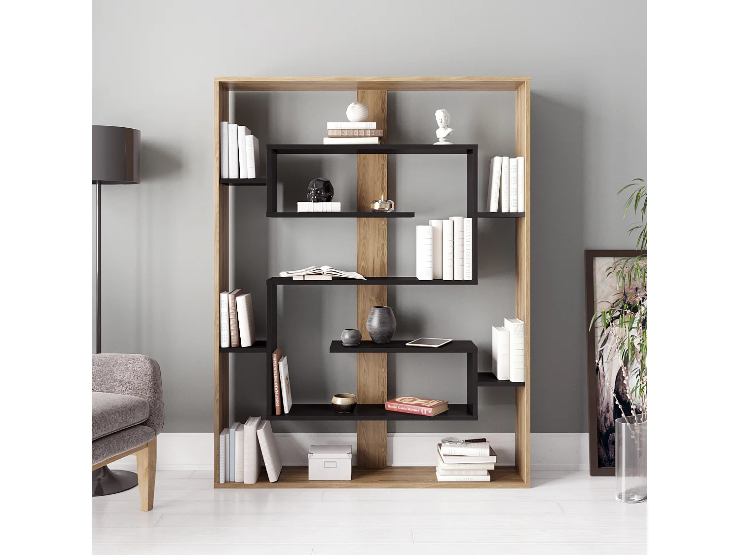 Decorotika Esteban Geometric Bookcase