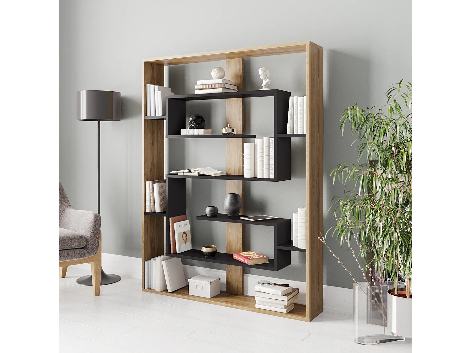 Decorotika Esteban Geometric Bookcase