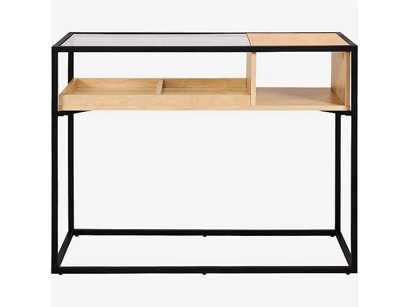 Habitat - Console en métal et bois de bouleau - Noir - Design by Hélèna Pille - Nathan