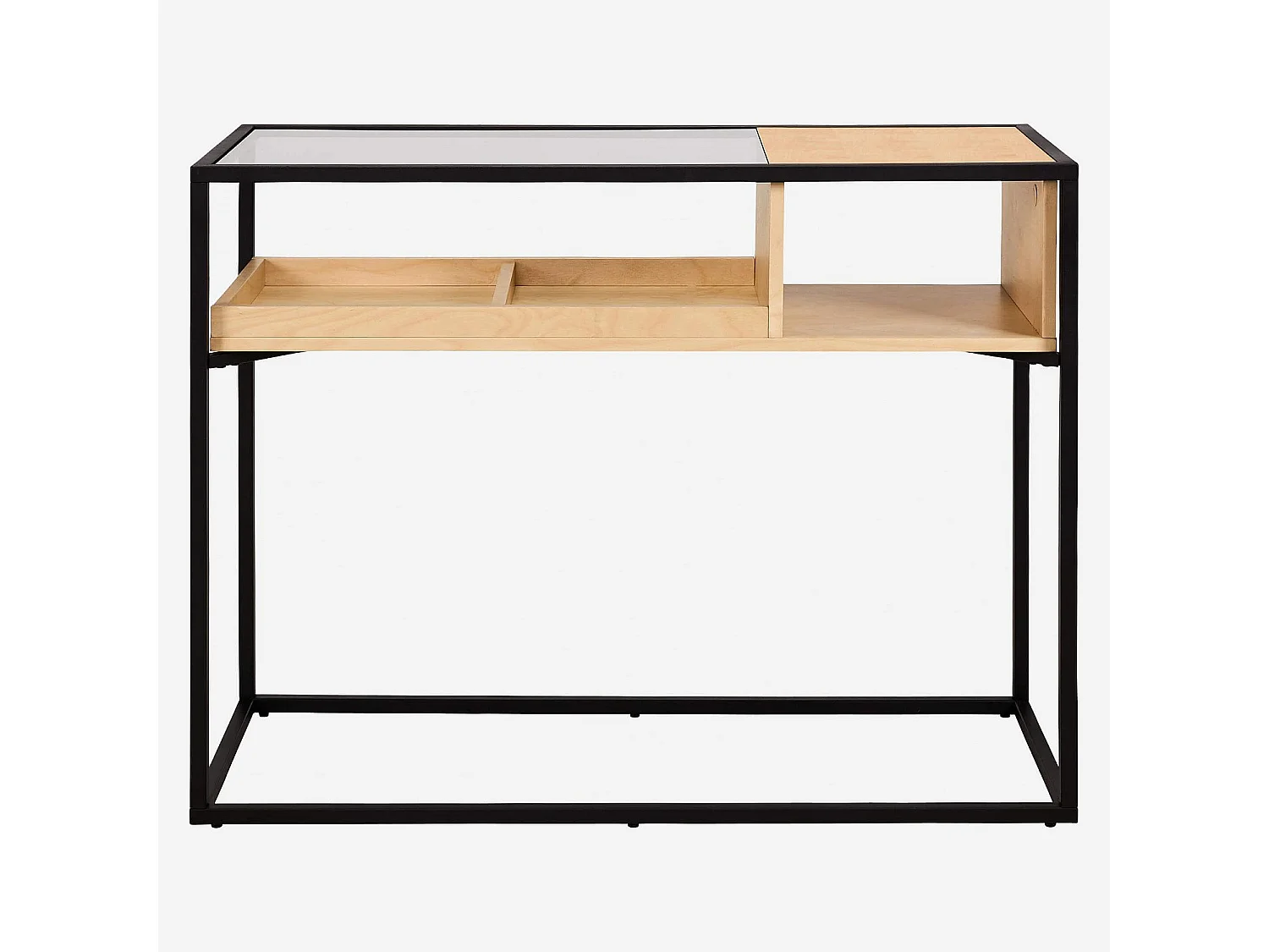 Habitat - Console en métal et bois de bouleau - Noir - Design by Hélèna Pille - Nathan