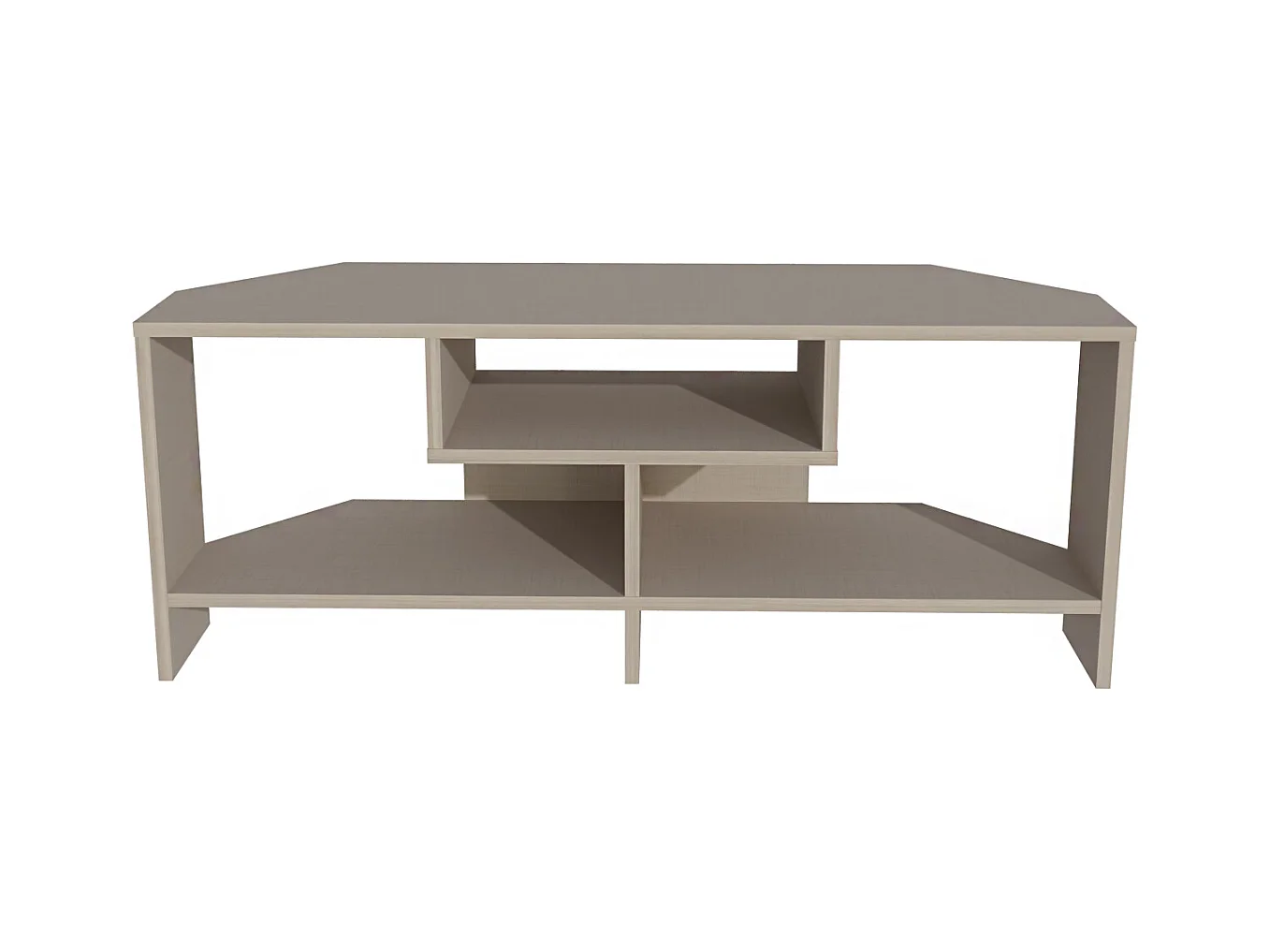 Maldiv Meuble TV d'angle 120 cm Niches Design (Beige)