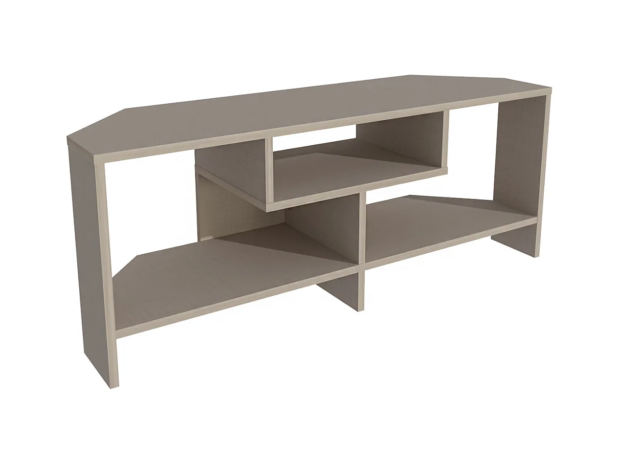 Maldiv Meuble TV d'angle 120 cm Niches Design (Beige)