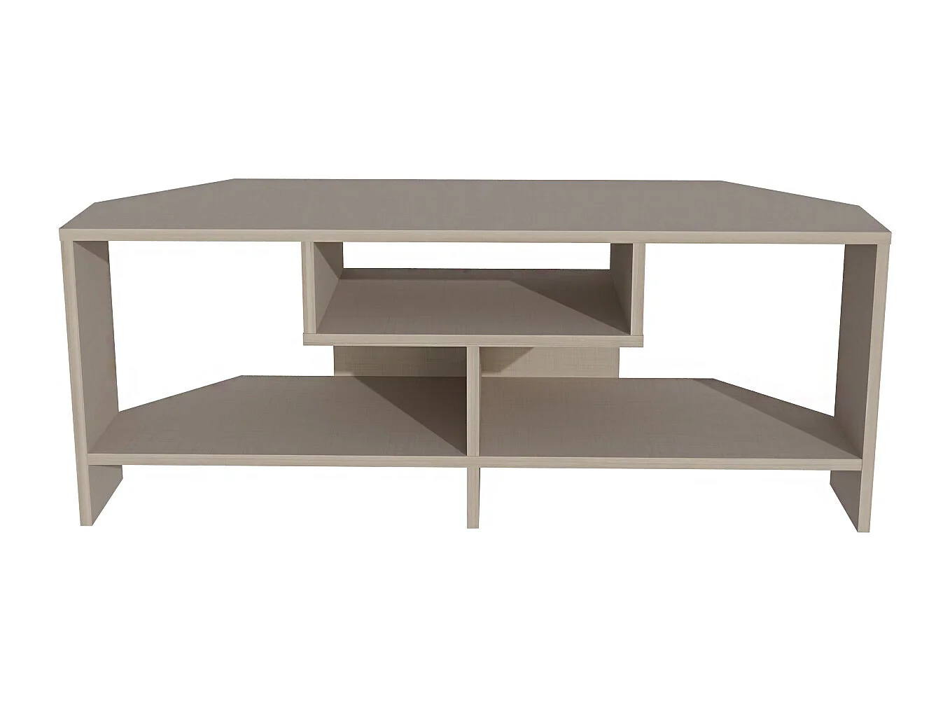 Maldiv Meuble TV d'angle 120 cm Niches Design (Beige)