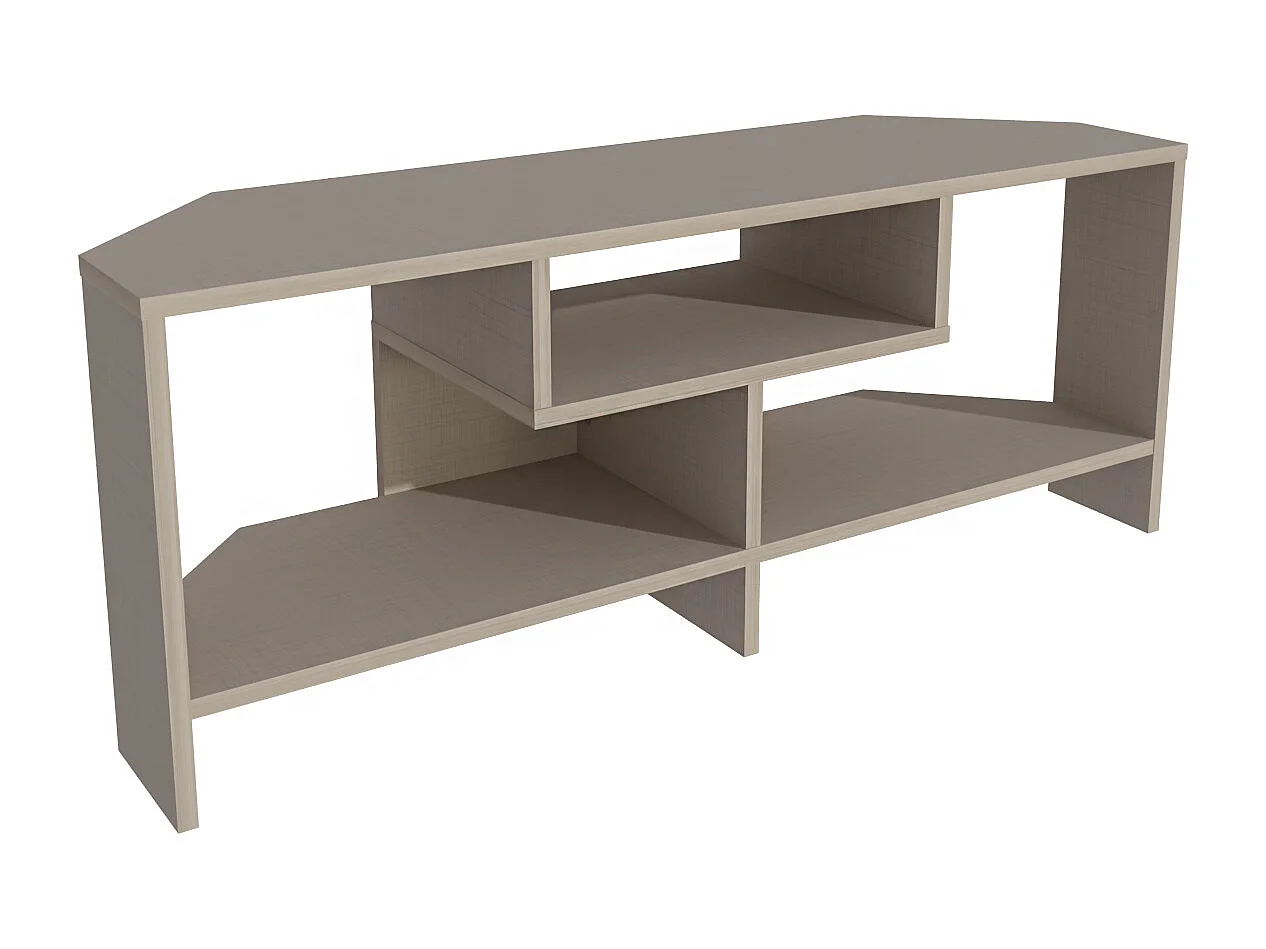 Maldiv Meuble TV d'angle 120 cm Niches Design (Beige)