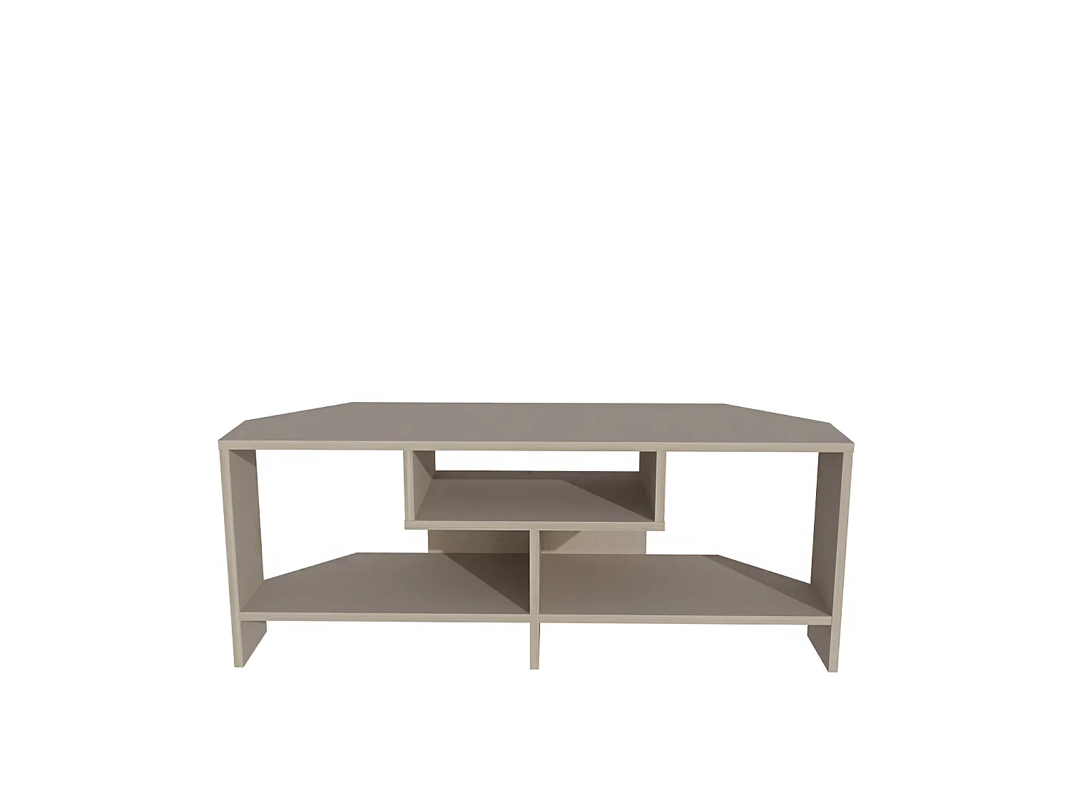 Maldiv Meuble TV d'angle 120 cm Niches Design (Beige)