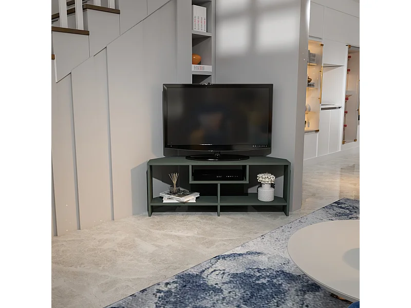 Maldiv Meuble TV d'angle 120 cm Niches Design (Silva)
