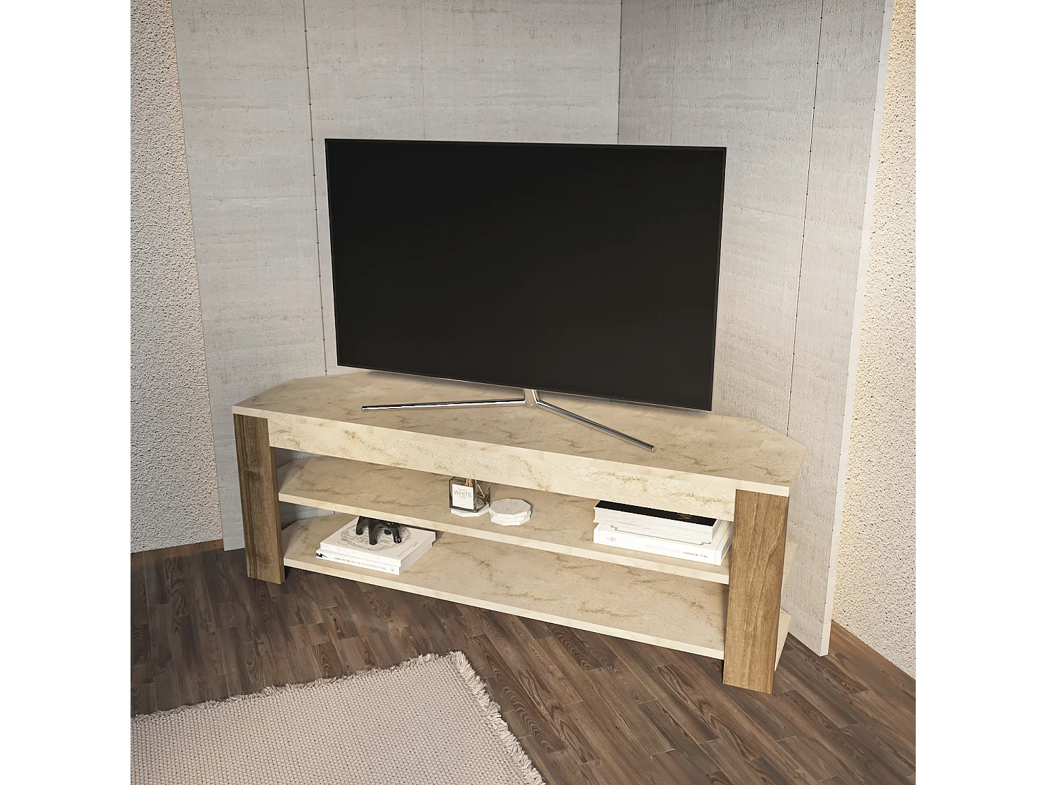 Decorotika Rita Corner TV Unit for TVs up to 43 Inches