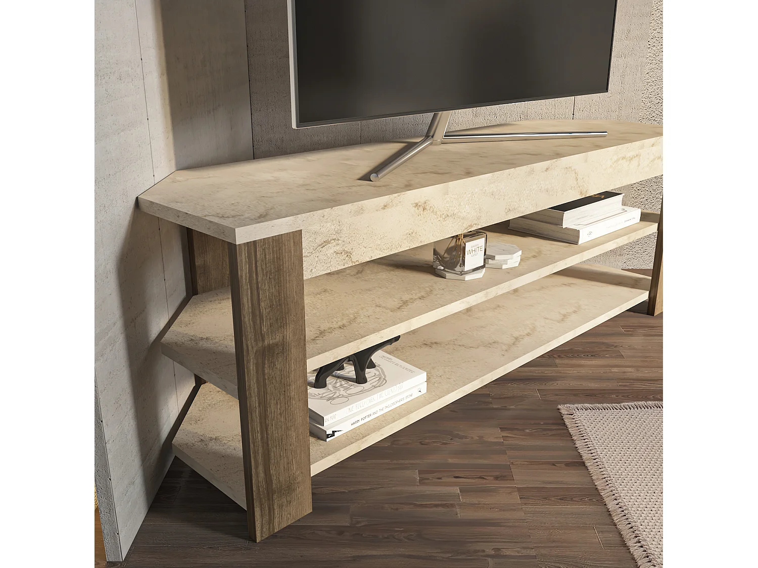 Decorotika Rita Corner TV Unit for TVs up to 43 Inches
