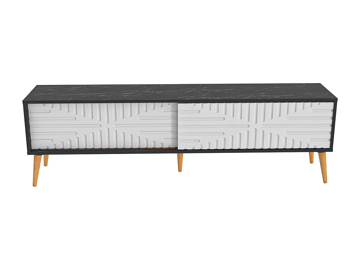 Decorotika Riso TV Unit for TVs up to 65 inches with MDF Sliding Doors