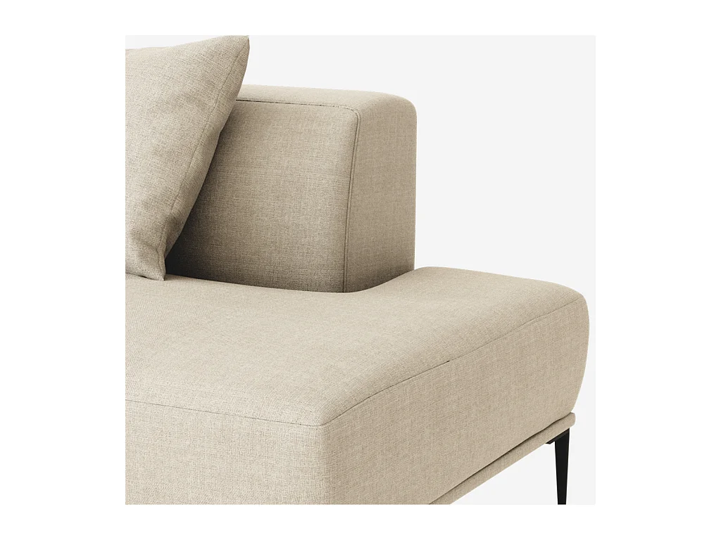 Habitat - Méridienne droite en coton et lin garnie de plumes - Beige - Ottone II