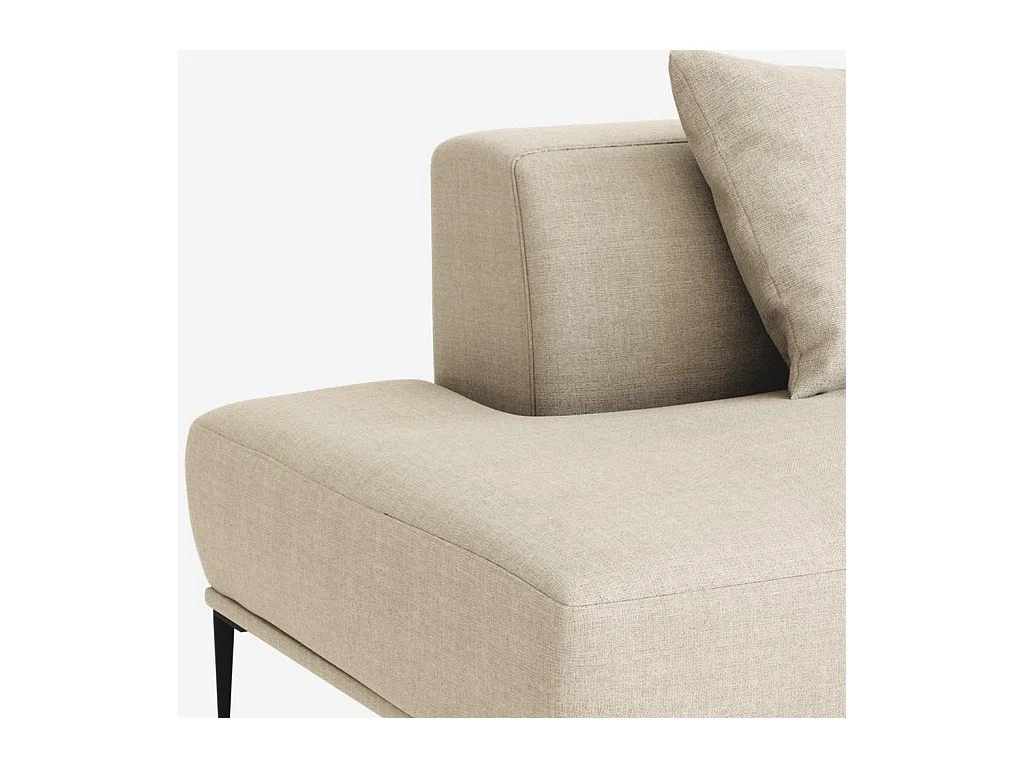 Habitat - Méridienne droite en coton et lin garnie de plumes - Beige - Ottone II