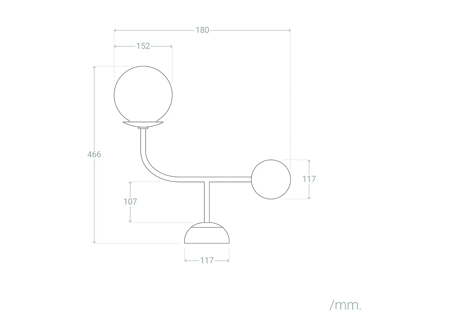 Applique Murale Métal Bradwall Noir