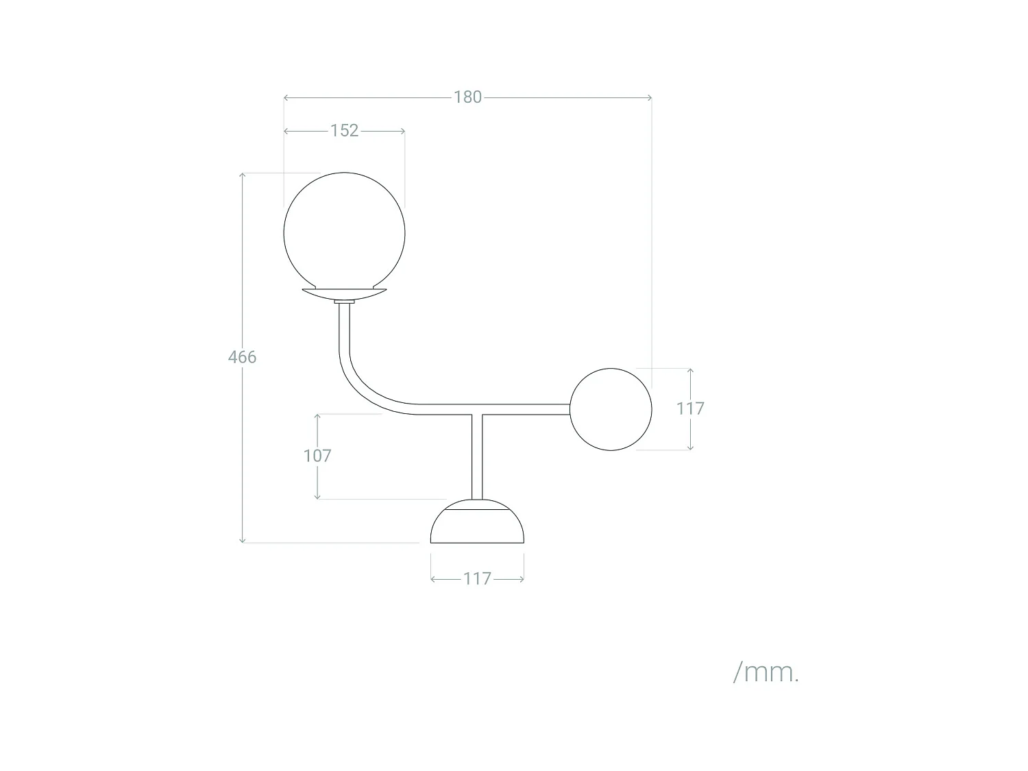 Applique Murale Métal Bradwall Noir