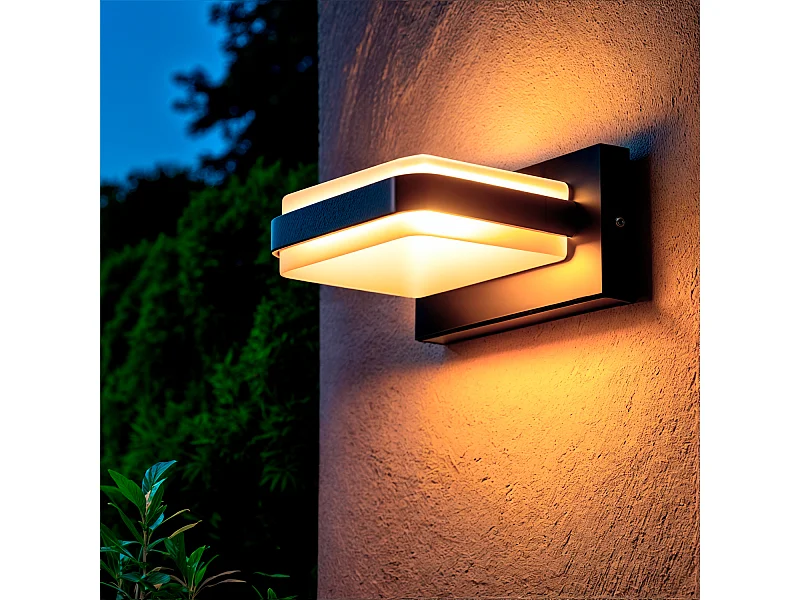 Applique Murale Extérieure LED 10W Aluminium Duhun Noir