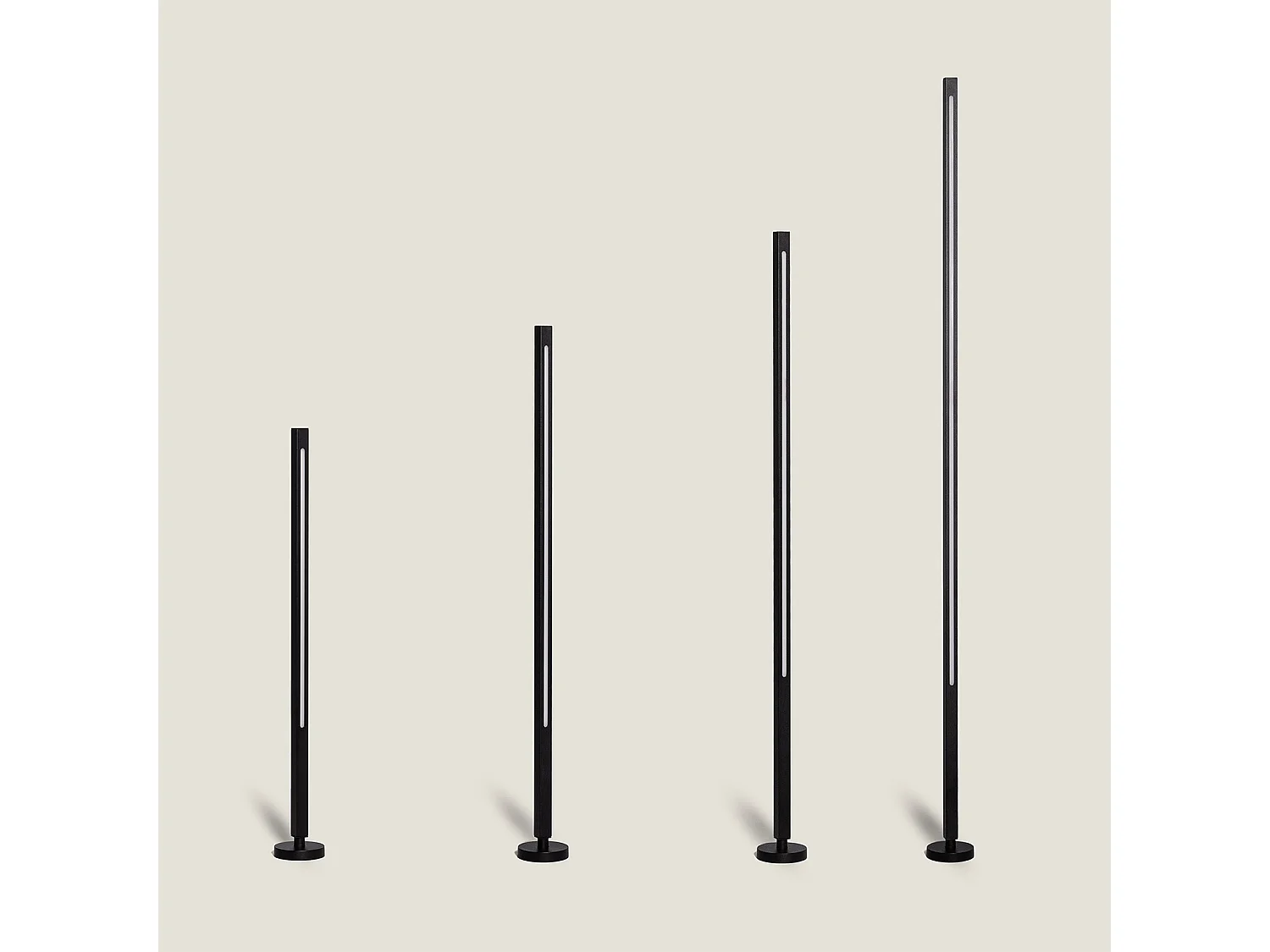 Baliza de Pie Exterior LED 12-24W 80-160 cm Superficie Calax 1000 mm