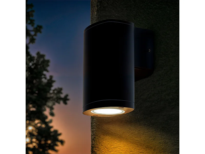 Applique da Parete per Esterni Welldy Nero