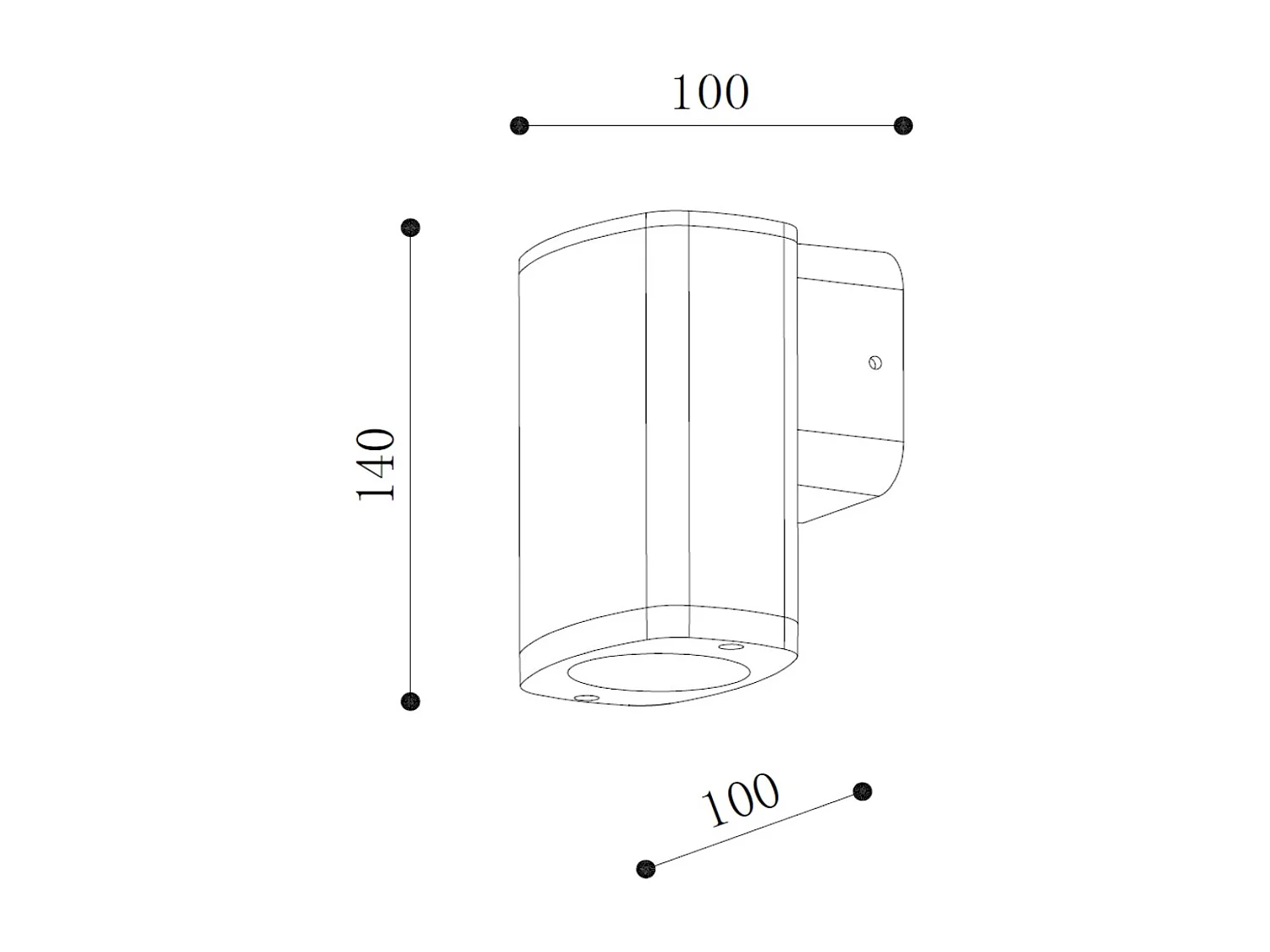 Applique Murale Extérieure Welldy Noir