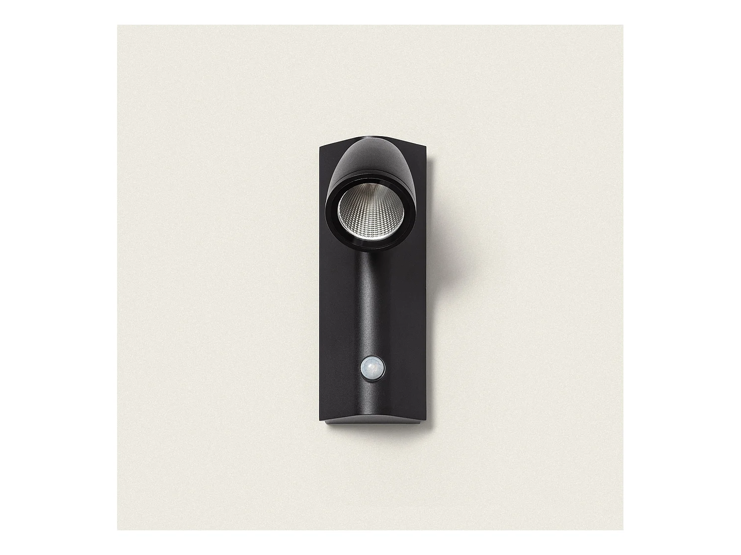 Aplique de Pared Exterior LED 6W Aluminio con Detector de Movimiento Abel Negro