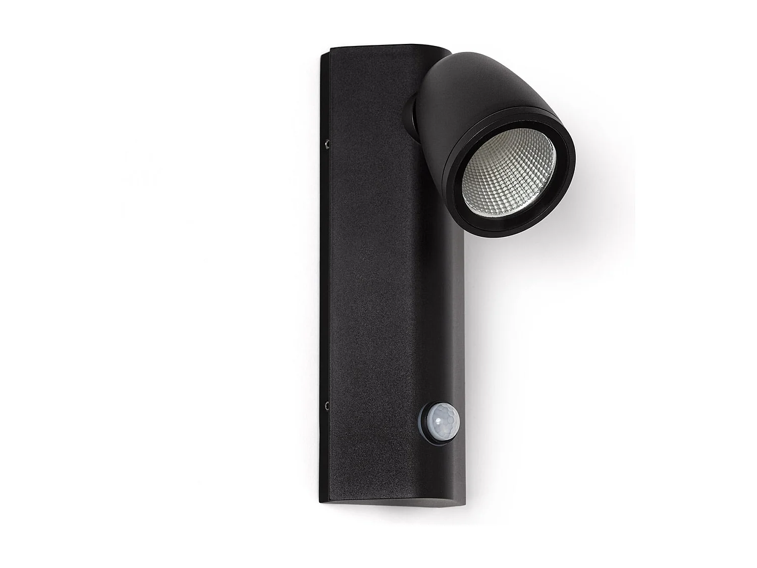 Aplique de Pared Exterior LED 6W Aluminio con Detector de Movimiento Abel Negro