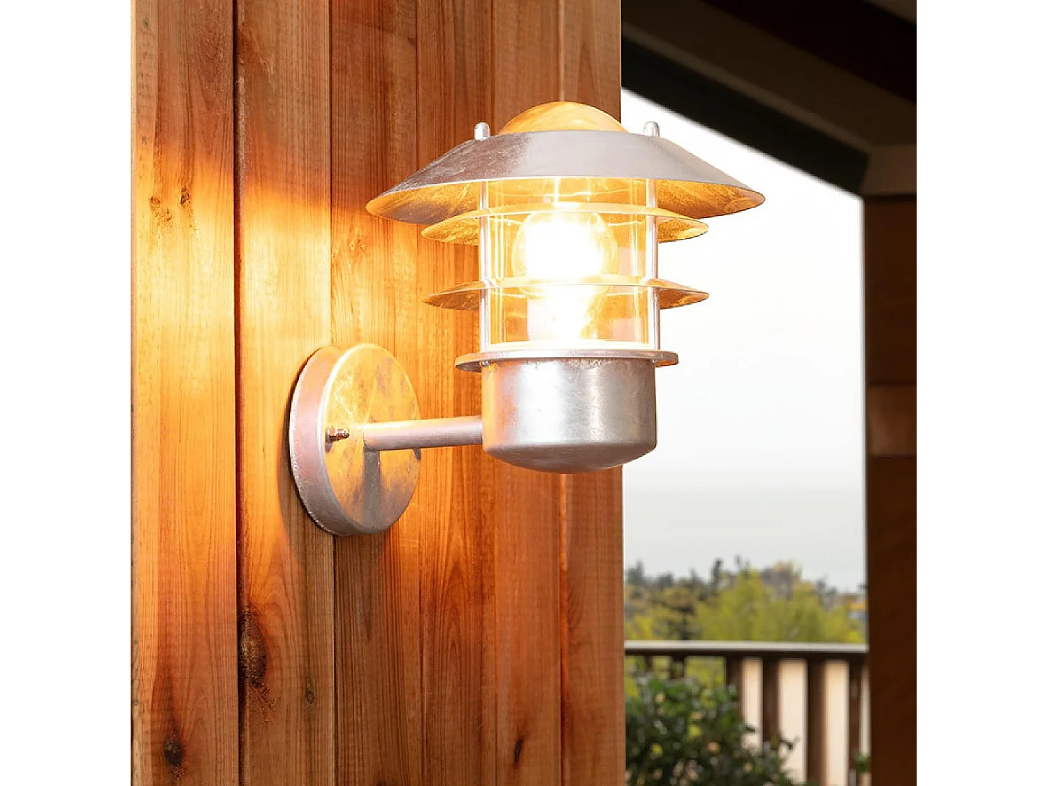 Edit Coastal Stage Outdoor Wall Light - Galvanised Steel Argent