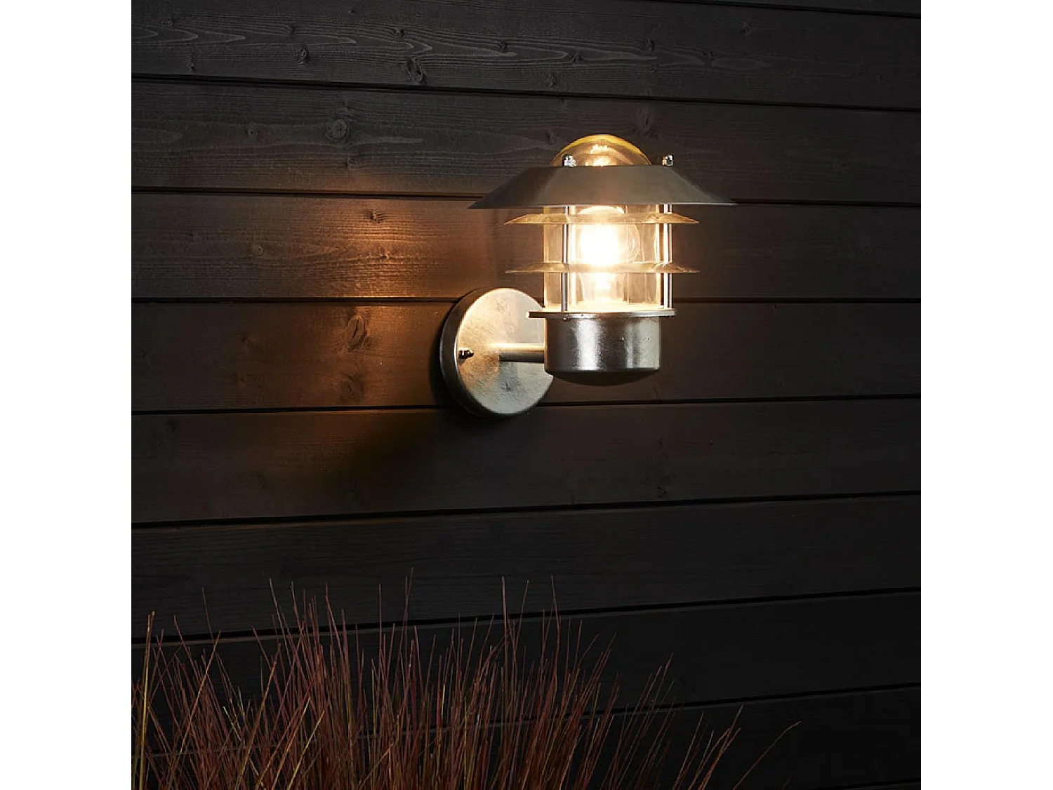 Edit Coastal Stage Outdoor Wall Light - Galvanised Steel Argent